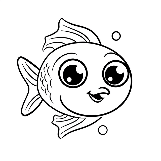 colorir peixe infantil