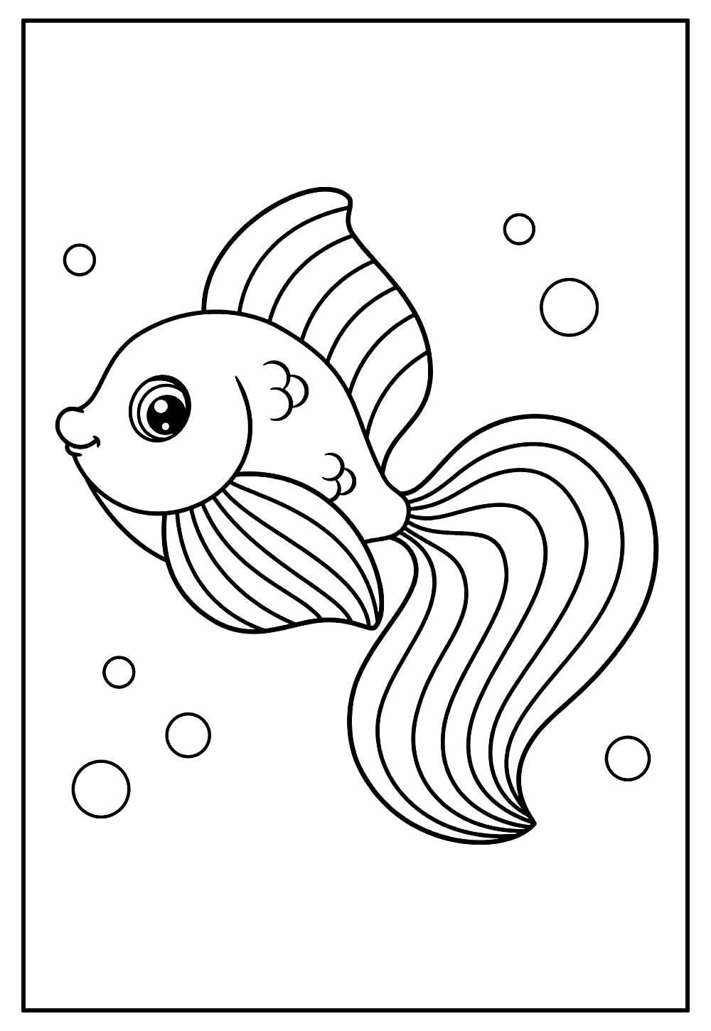 peixes fofos para colorir