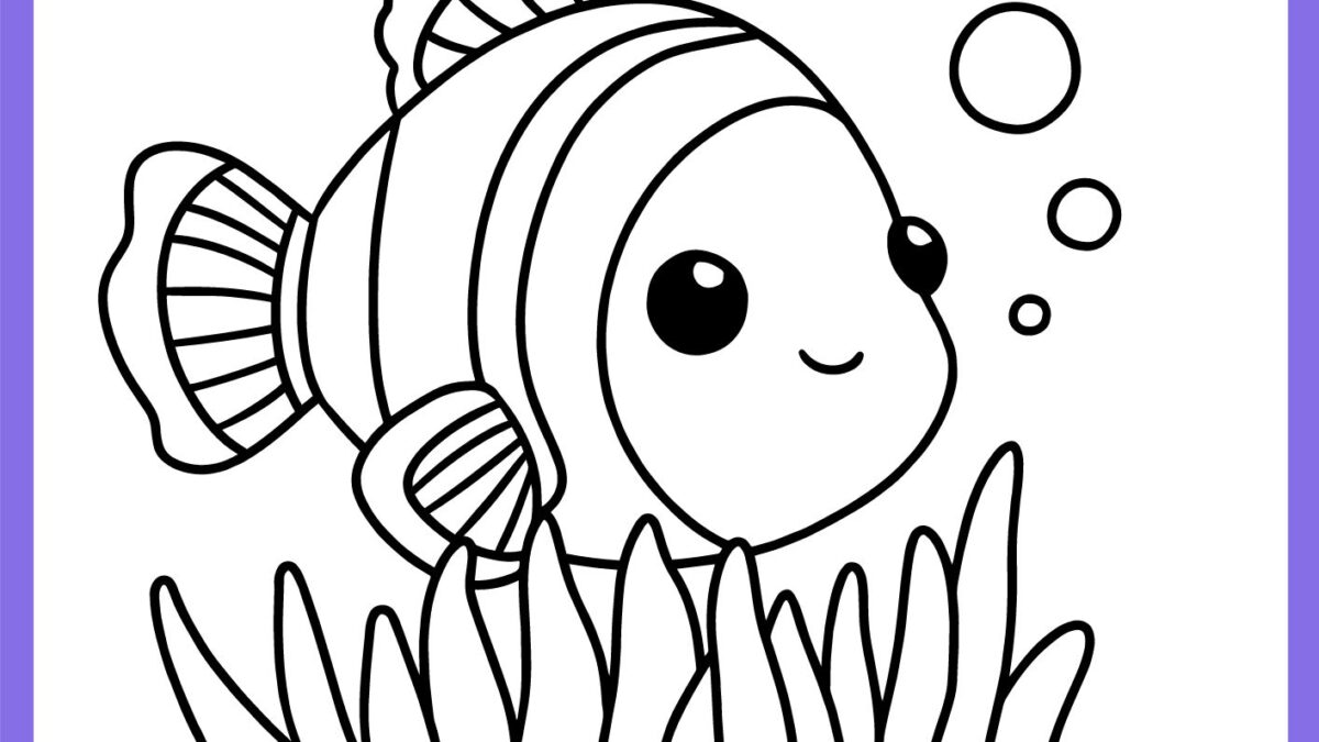 desenhos de peixe para educação infantil