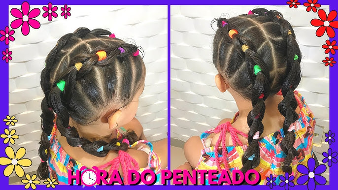 penteado para cabelo ondulado infantil
