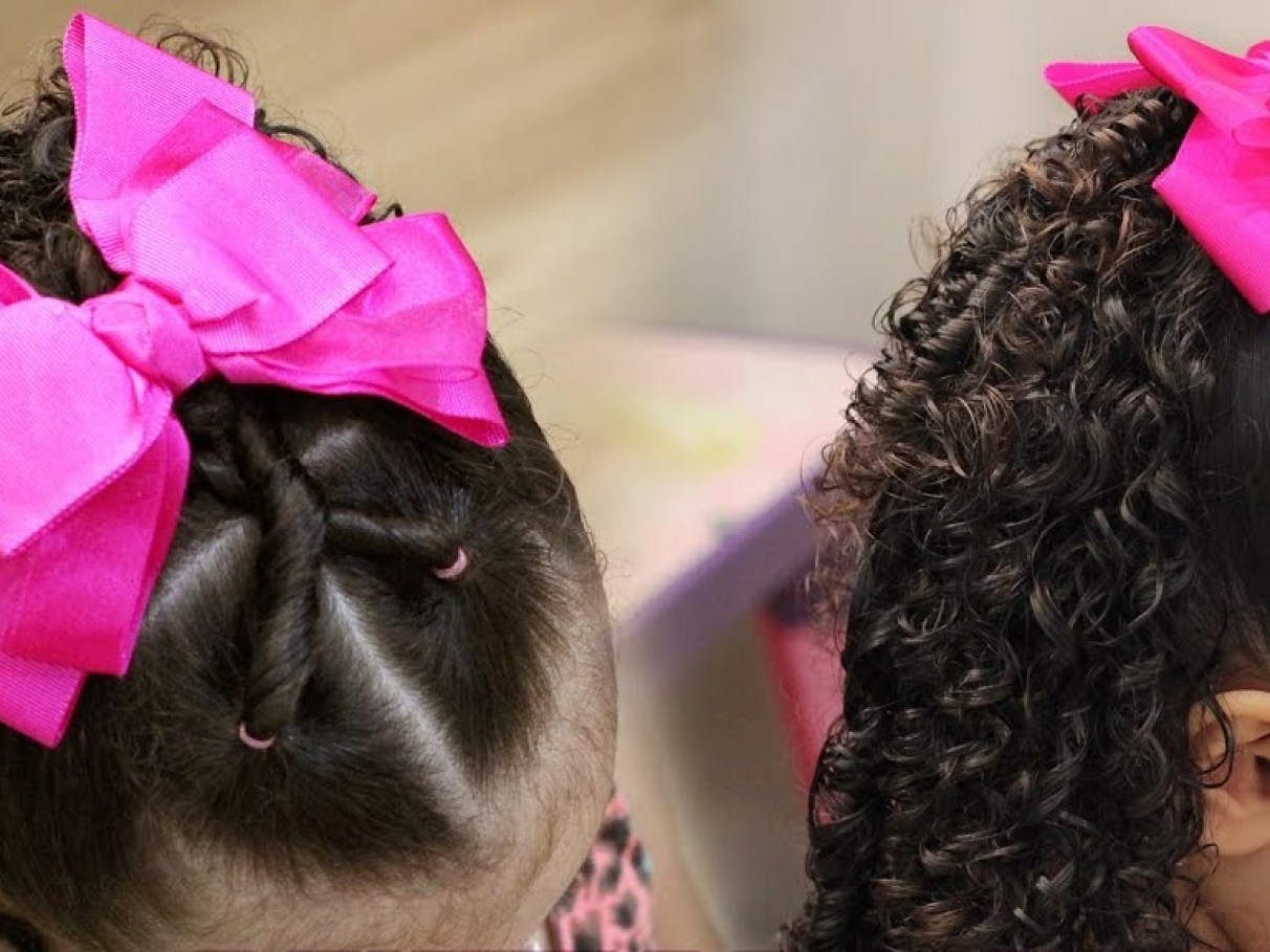 penteado para cabelo crespo infantil