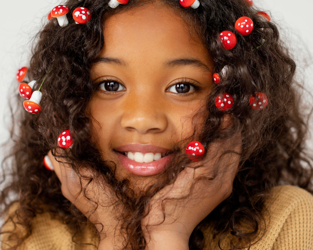 penteado para cabelo ondulado infantil
