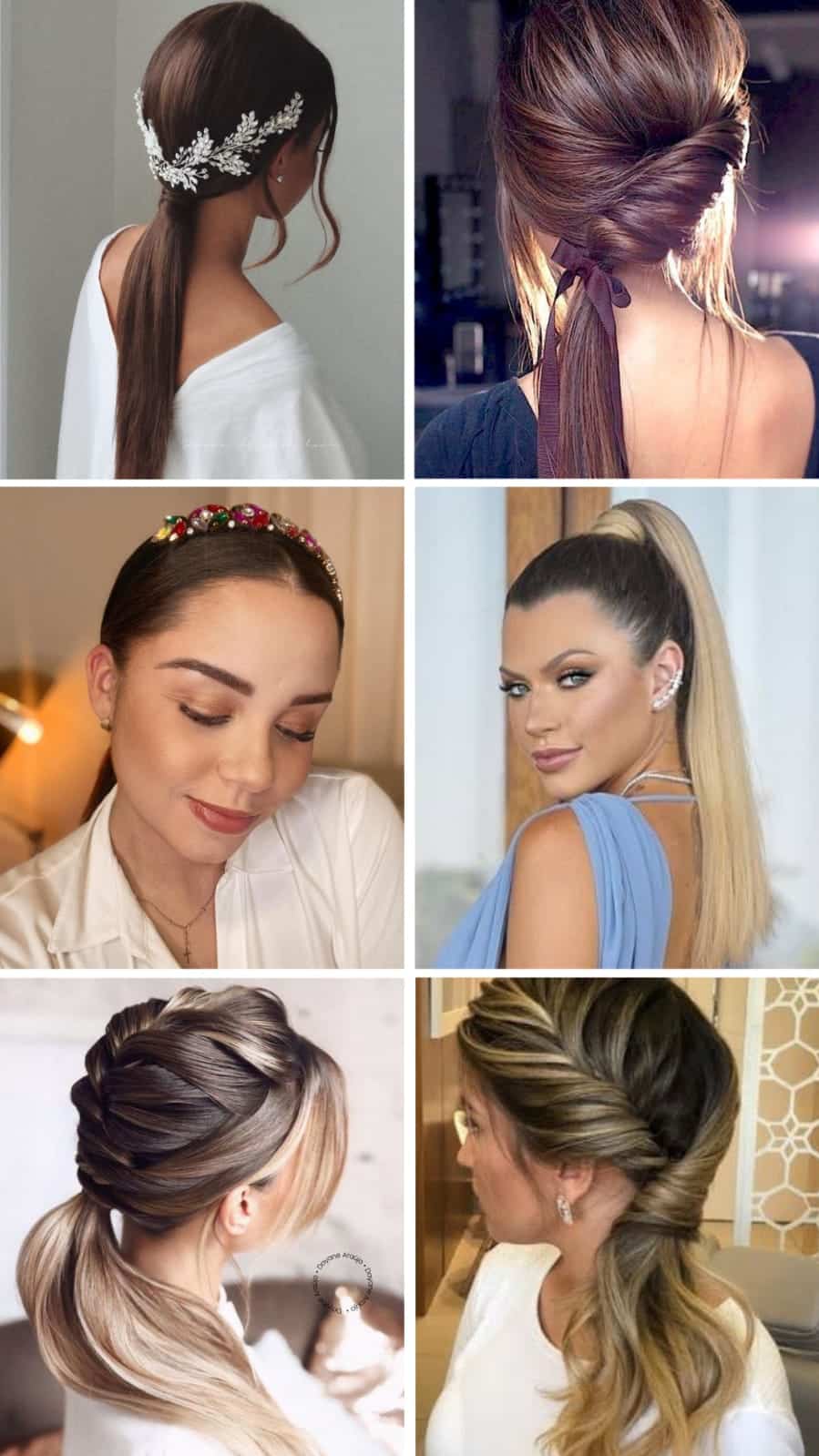 penteado liso para festa