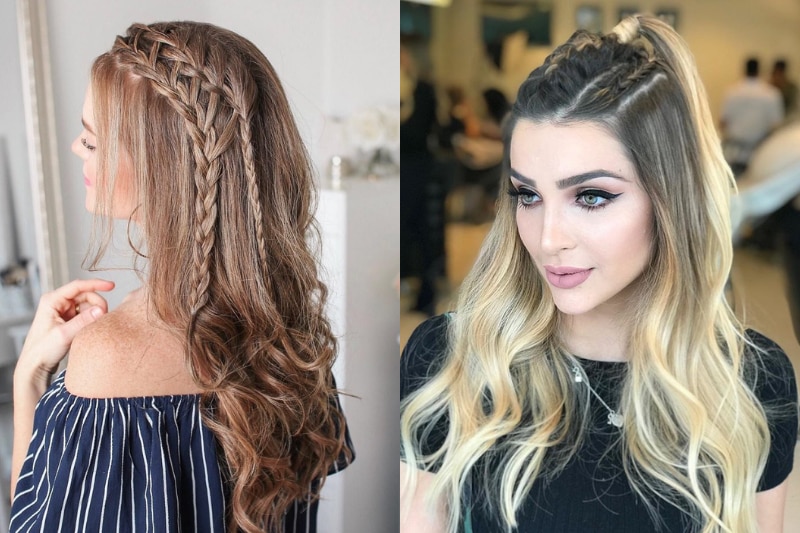 penteado liso com torção