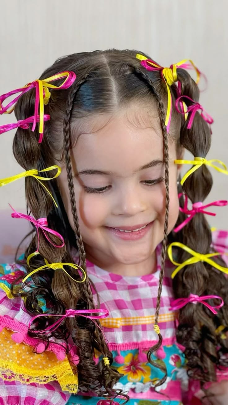 penteado infantil festa junina