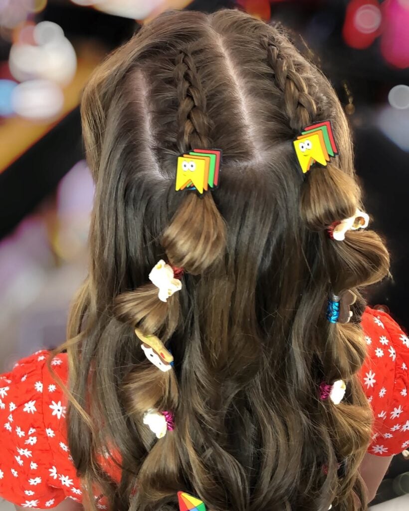 penteado para arraial infantil