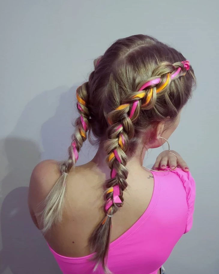 penteado para cabelo curto festa junina