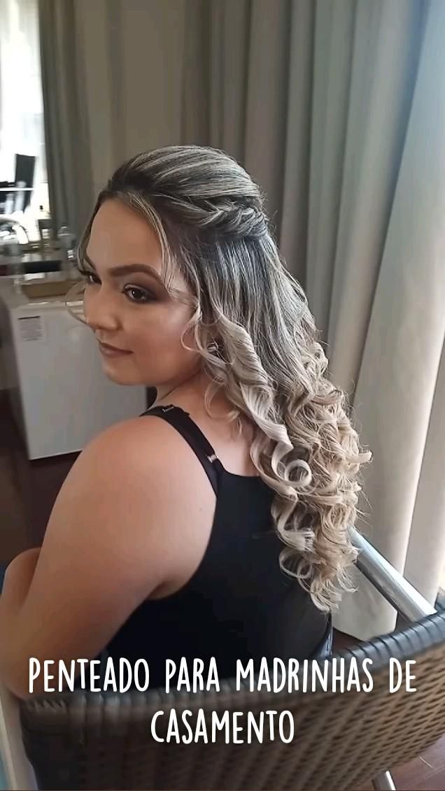 penteado madrinha com trança