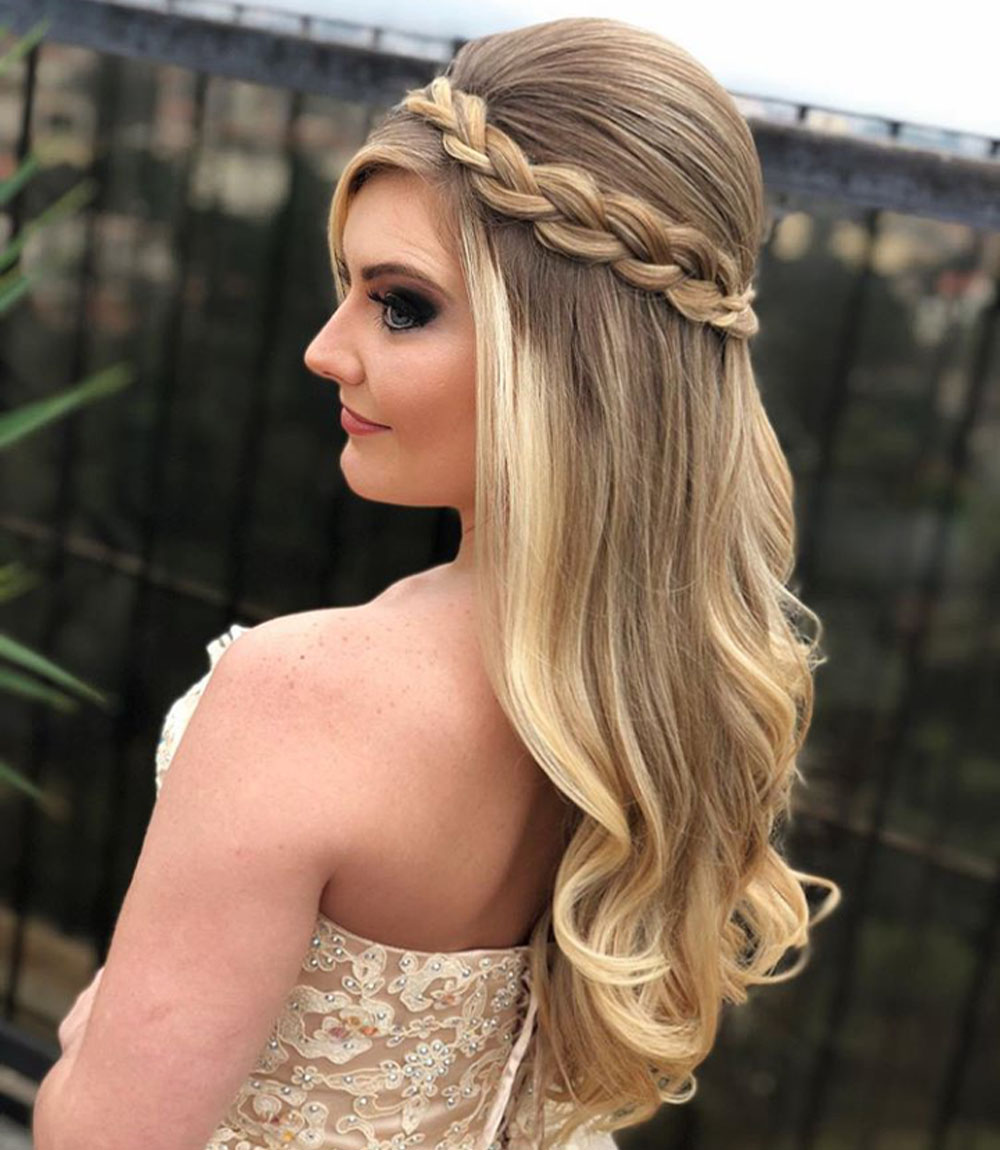 penteado noiva civil cabelo médio