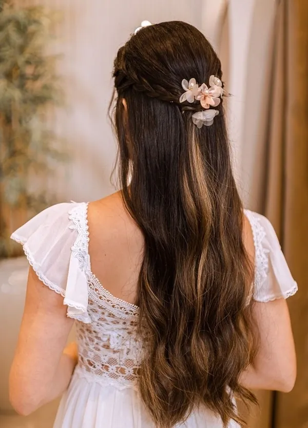 penteado noiva civil cabelo longo