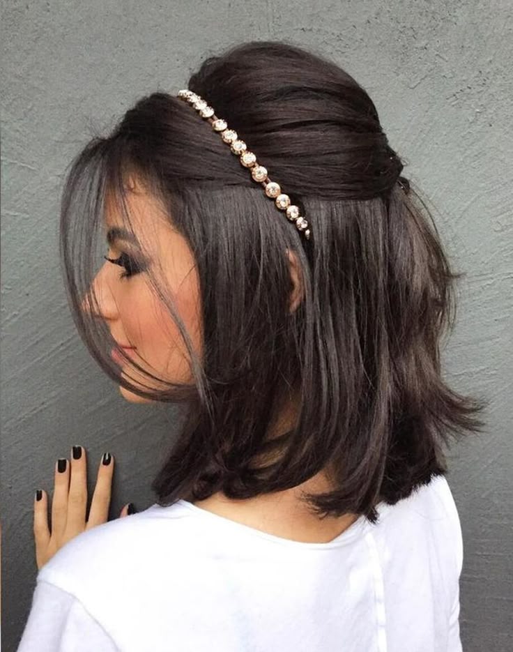 penteado noiva civil com véu curto