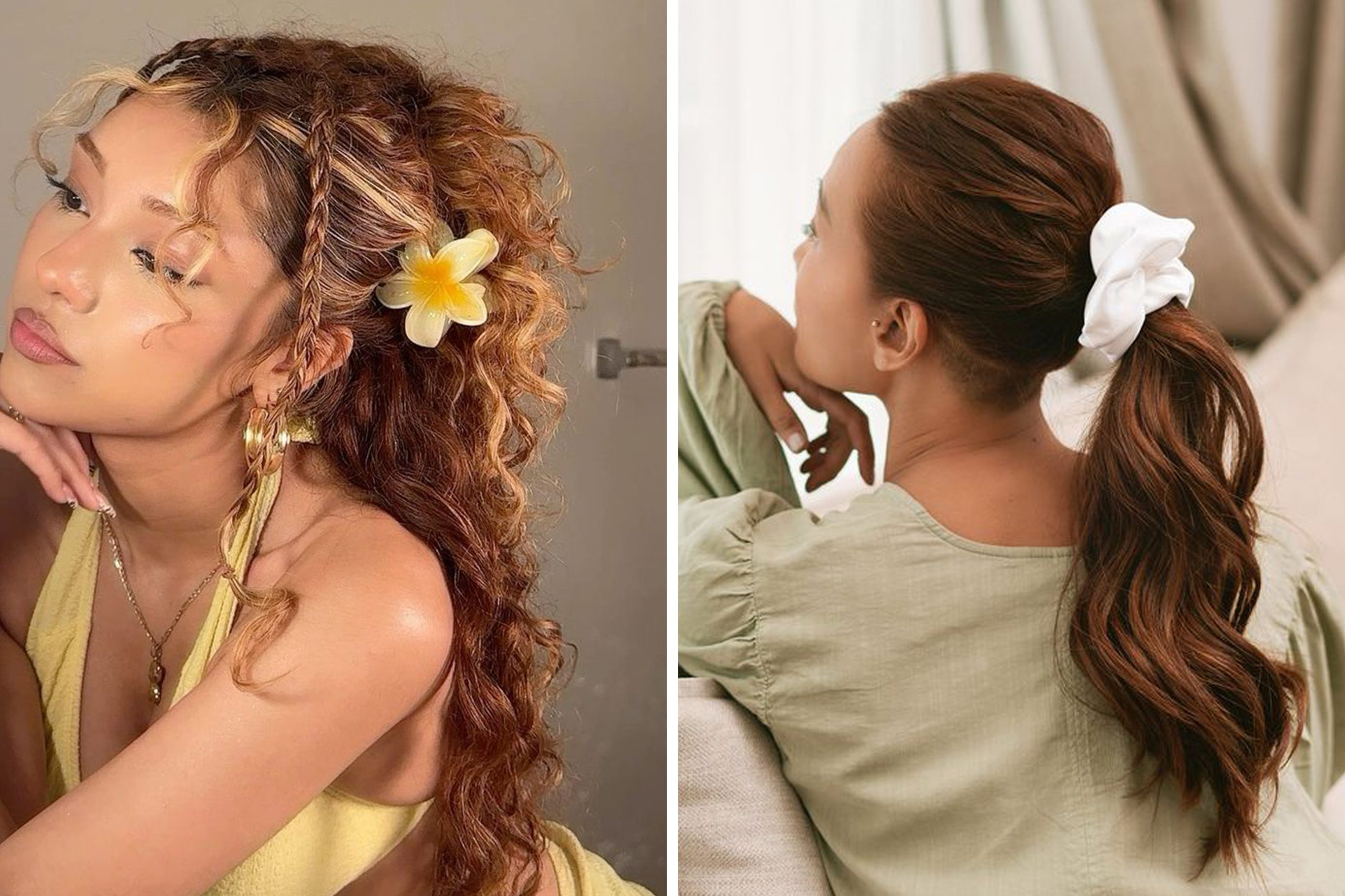 penteado para cabelo cacheado para trabalho