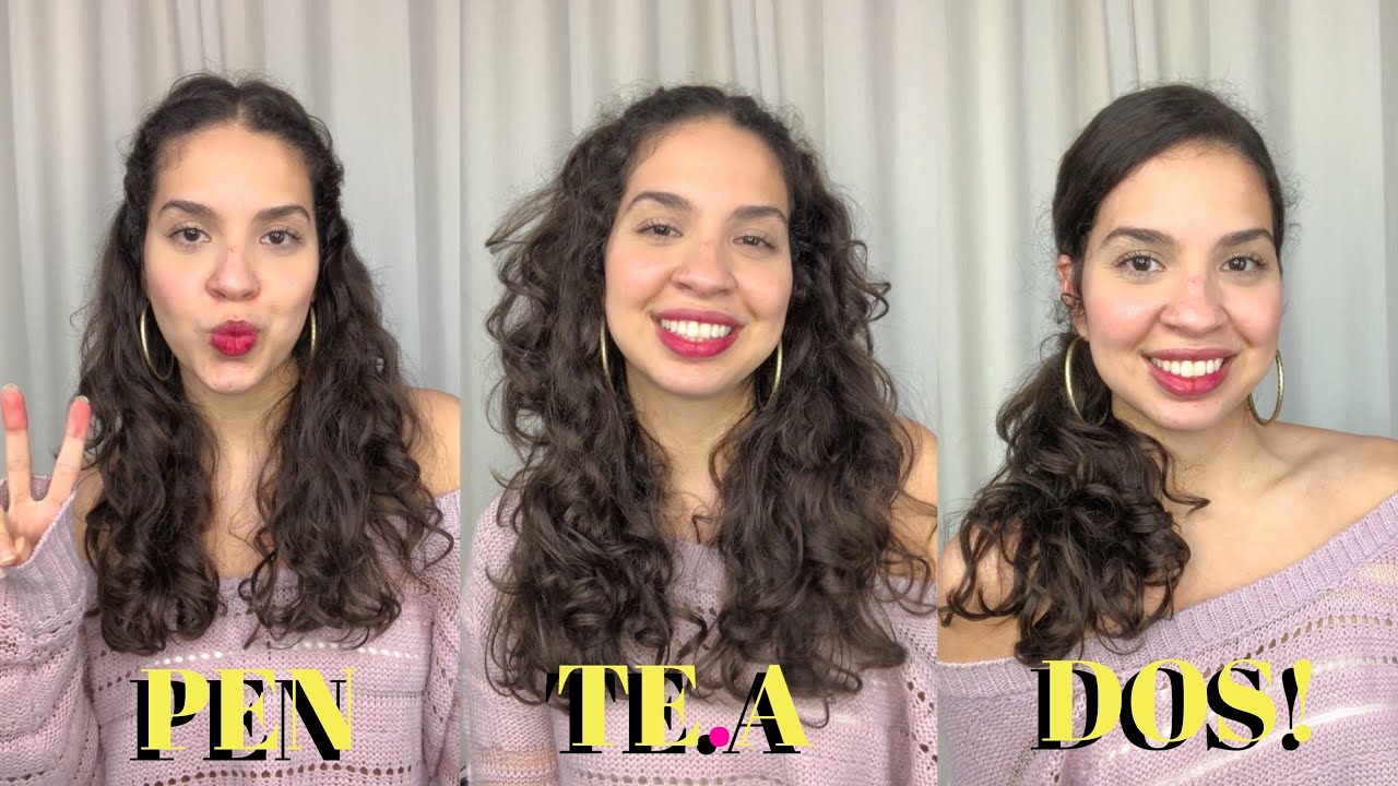 penteado para cabelo ondulado médio