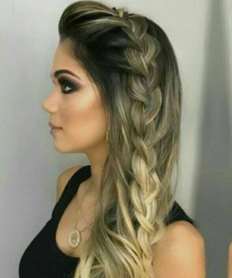 penteados formatura cabelo curto com trança