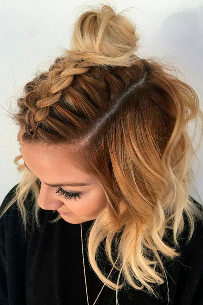 penteados formatura cabelo curto com trança