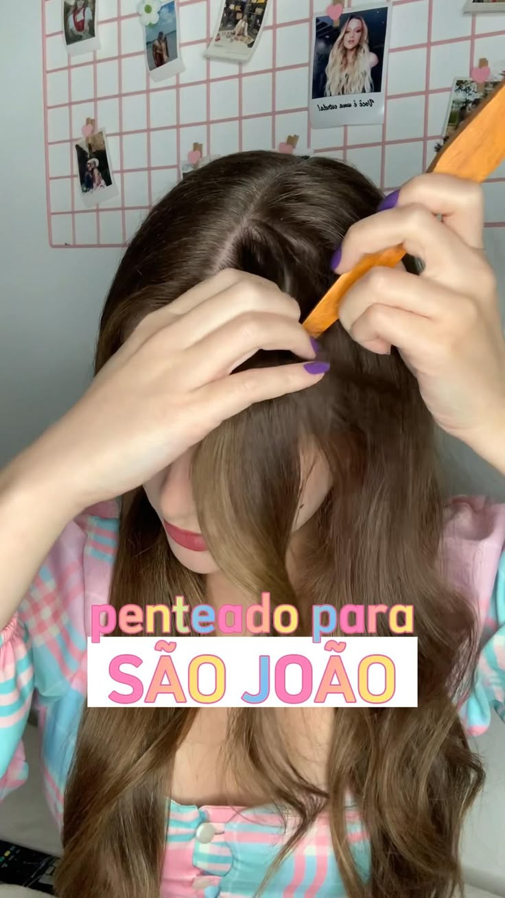 penteado infantil com liguinha