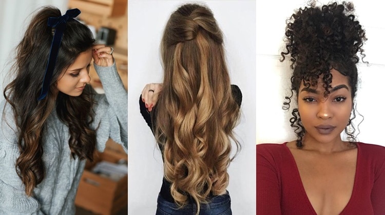 penteado com presilhas