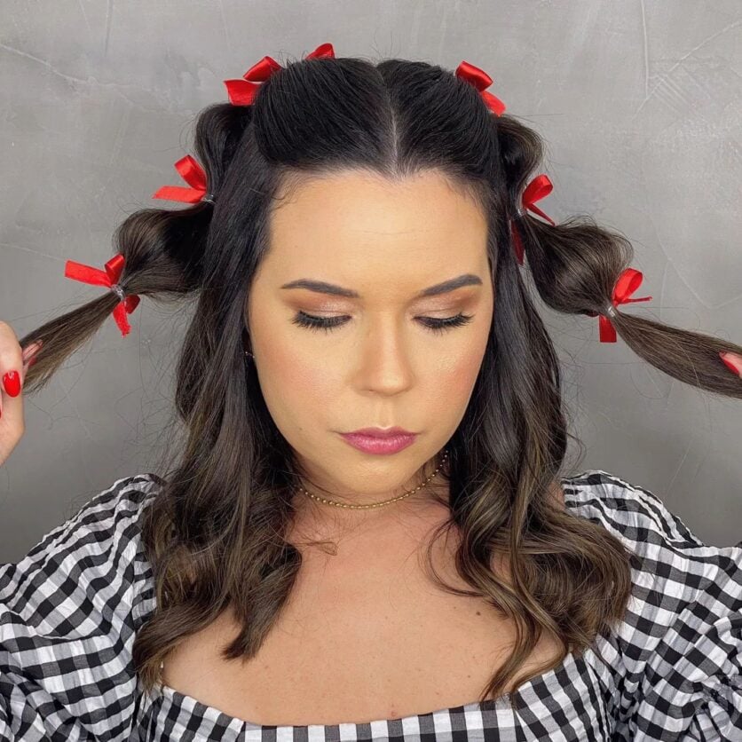 penteado são joão simples