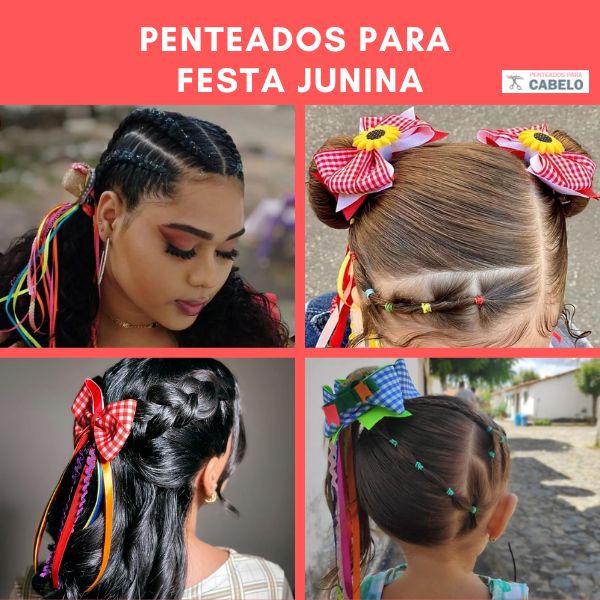 penteado adulto festa junina