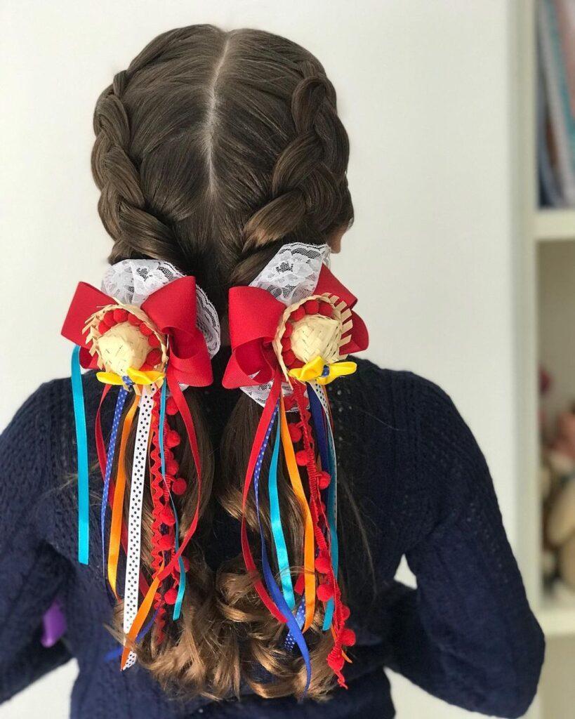 penteado festa junina fácil