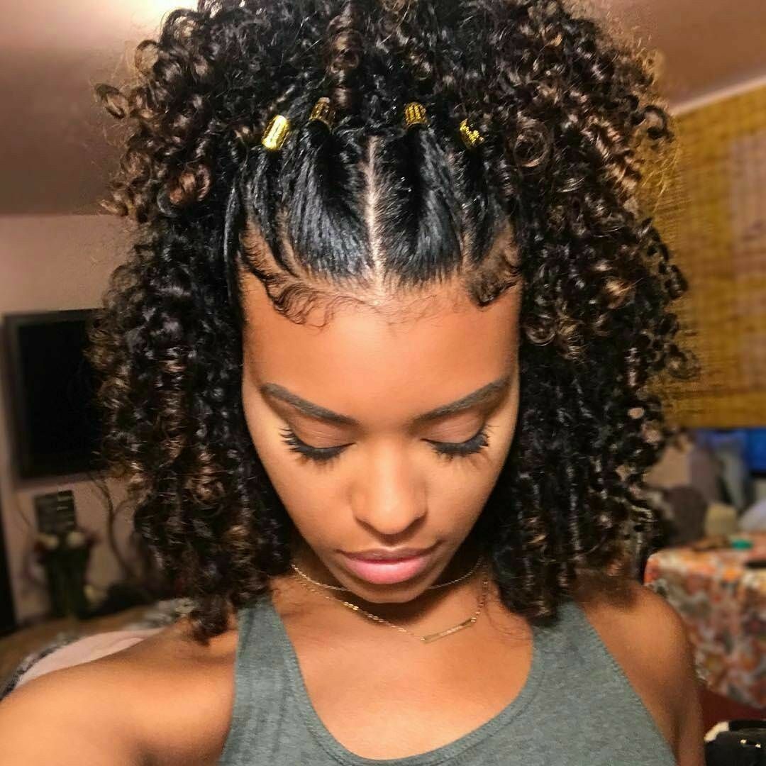 penteados para cabelo crespo curto com franja