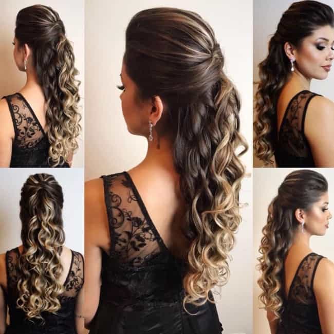penteado de festa dia