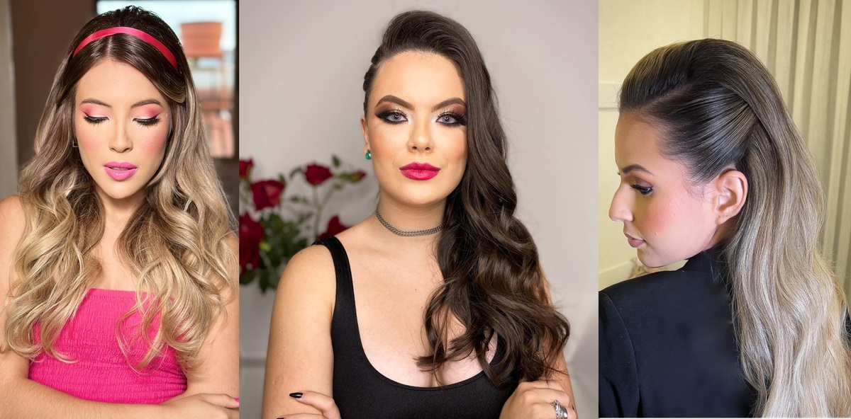 penteado noiva cabelo solto ondulado
