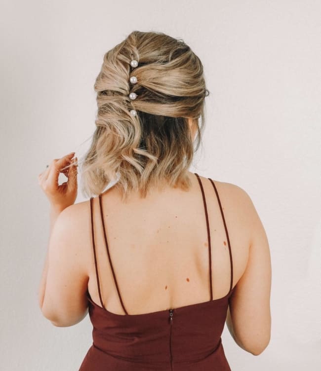 look para casamento cabelo médio