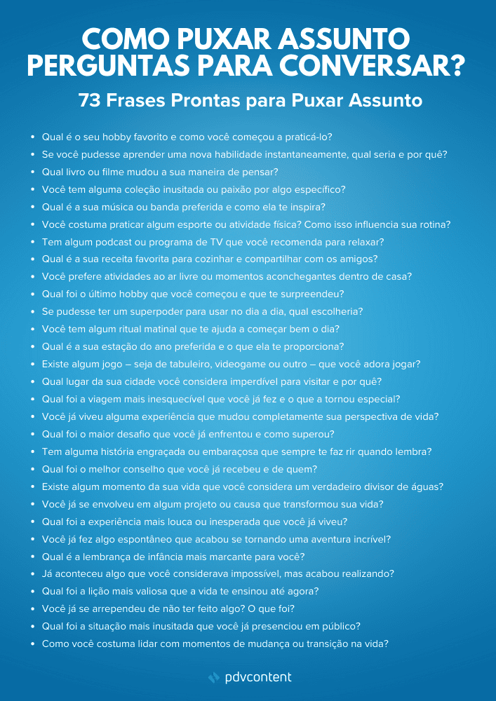 perguntas para conhecer melhor alguém