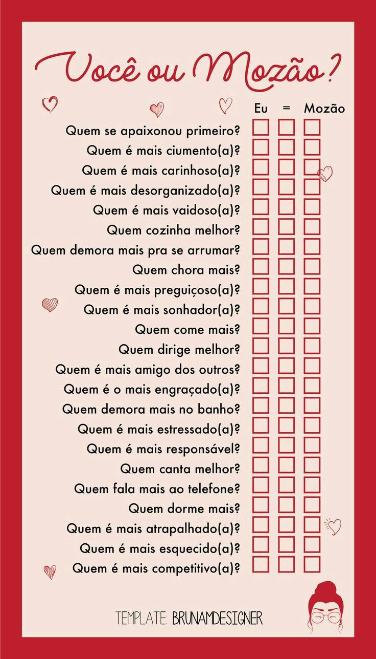 perguntas para conhecer melhor o namorado