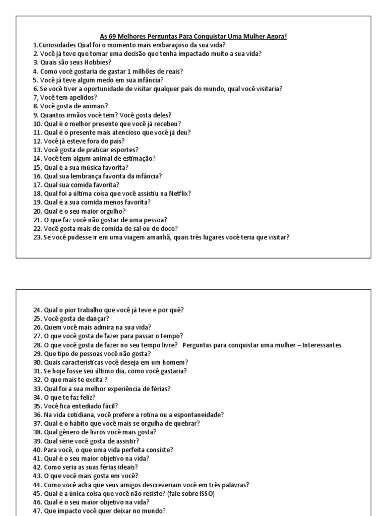 questões para entender motivações