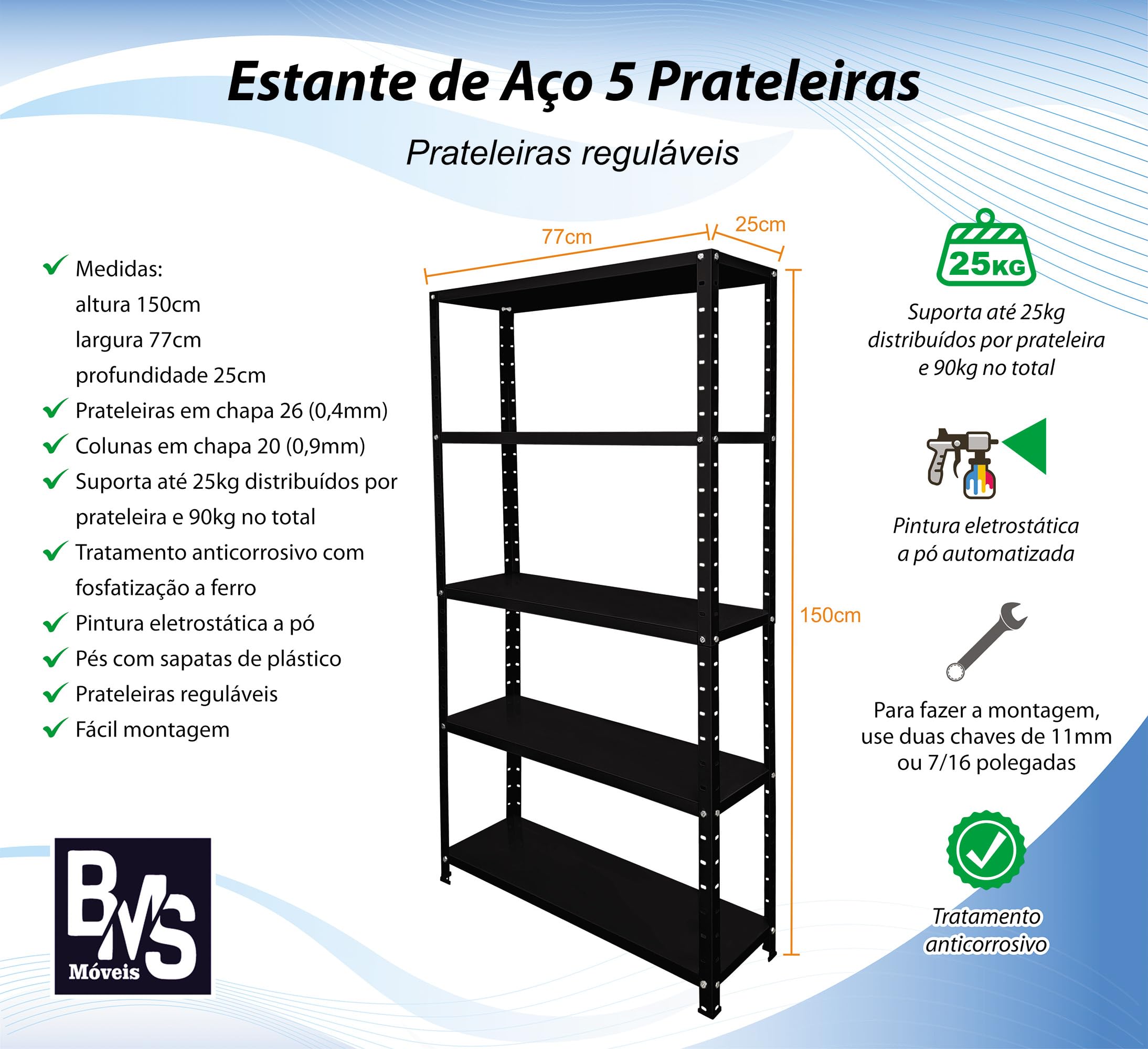 prateleira carga pesada