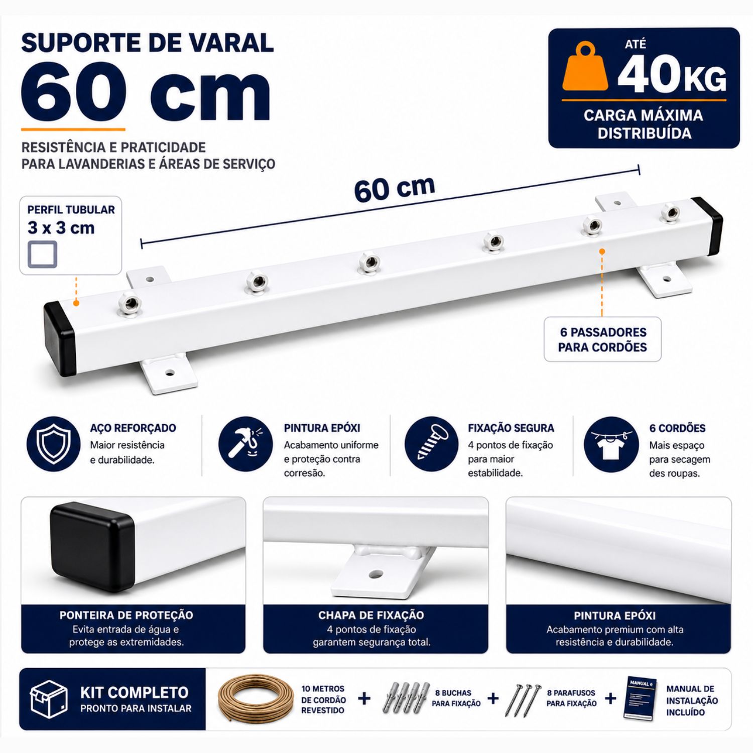 varal de parede resistente