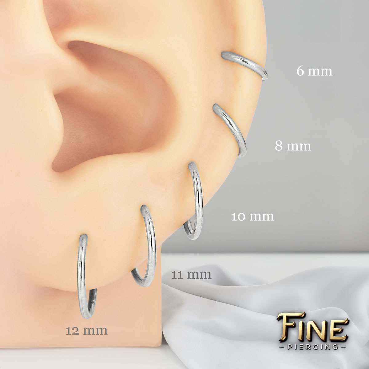 piercing argola orelha pequena