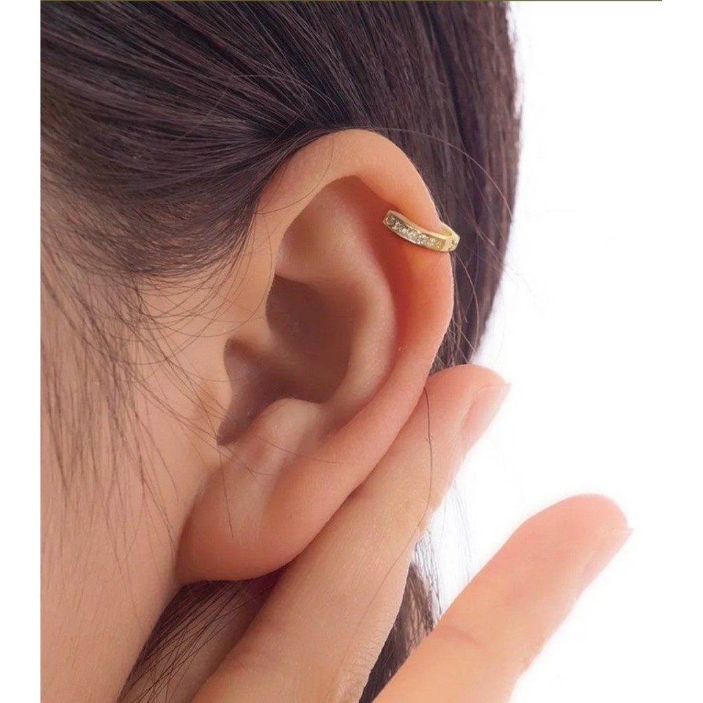 piercing argola orelha aço cirurgico