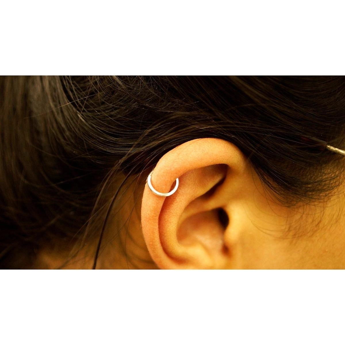piercing argola orelha titânio