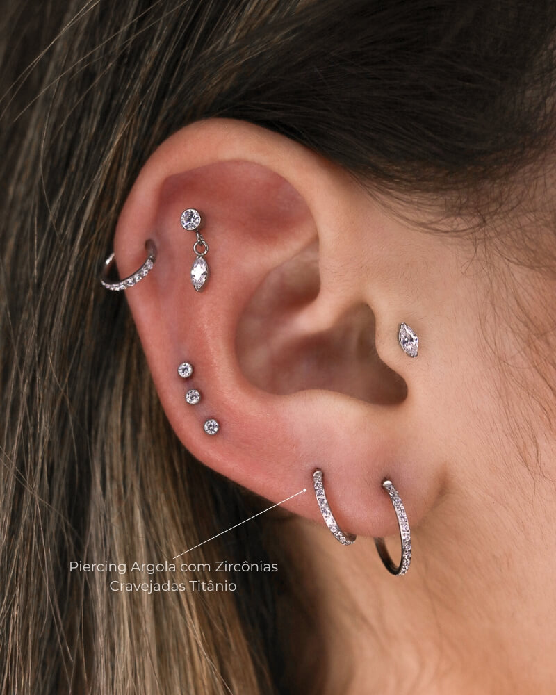 piercing argola orelha clicker