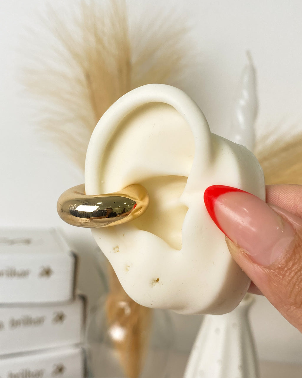 piercing fake com tarracha de sustentação