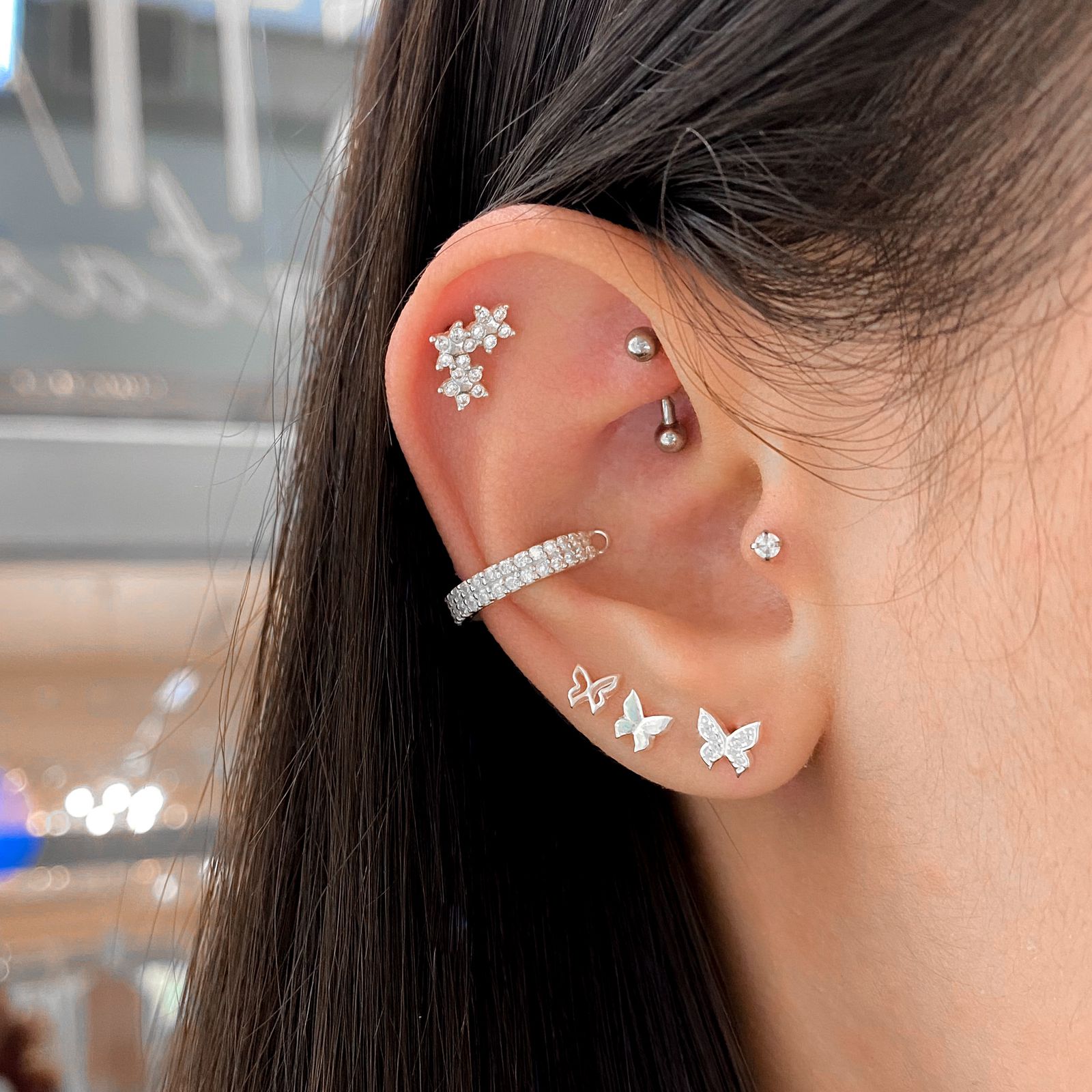 piercing prata hélix