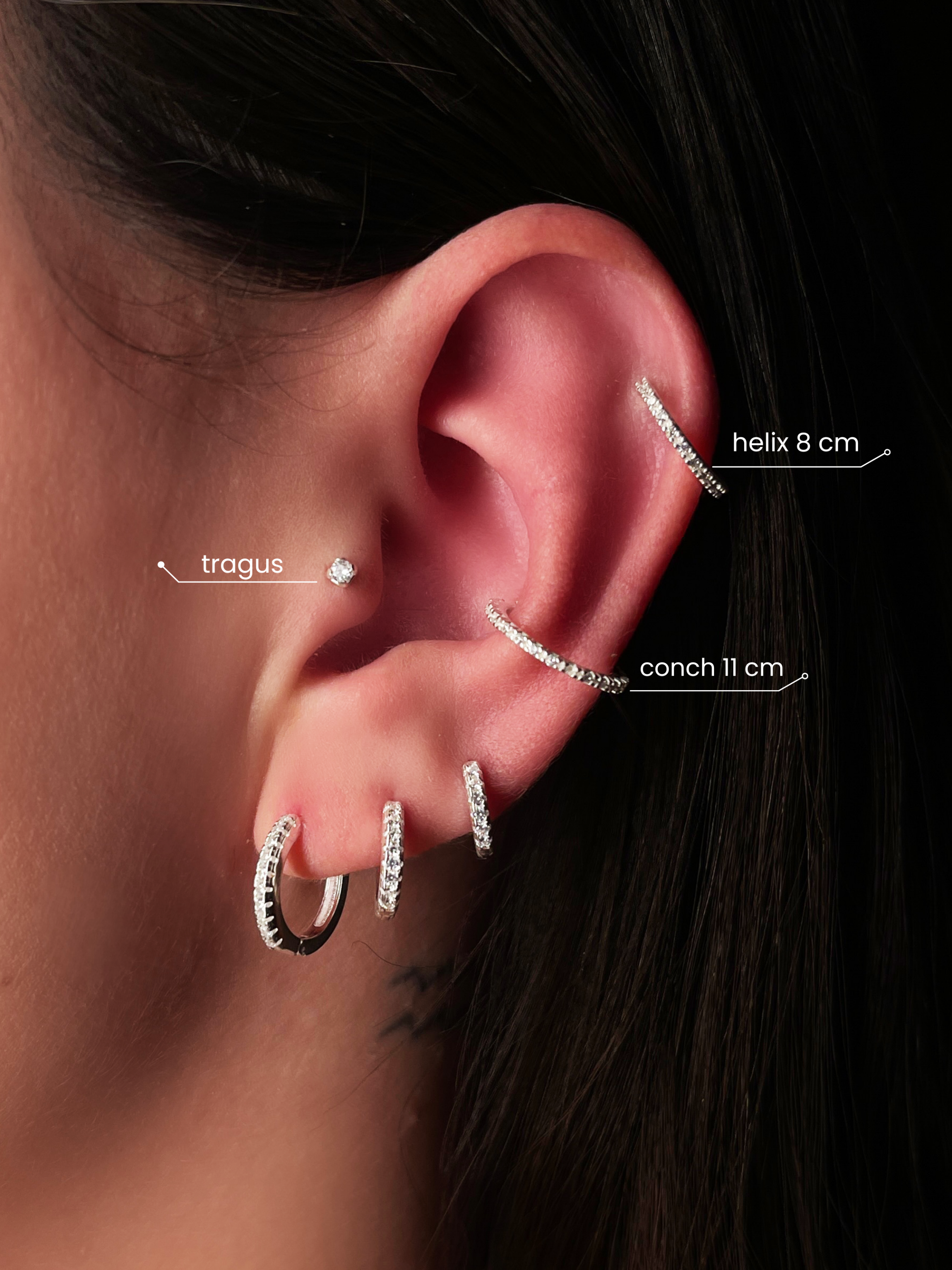 piercing prata feminino