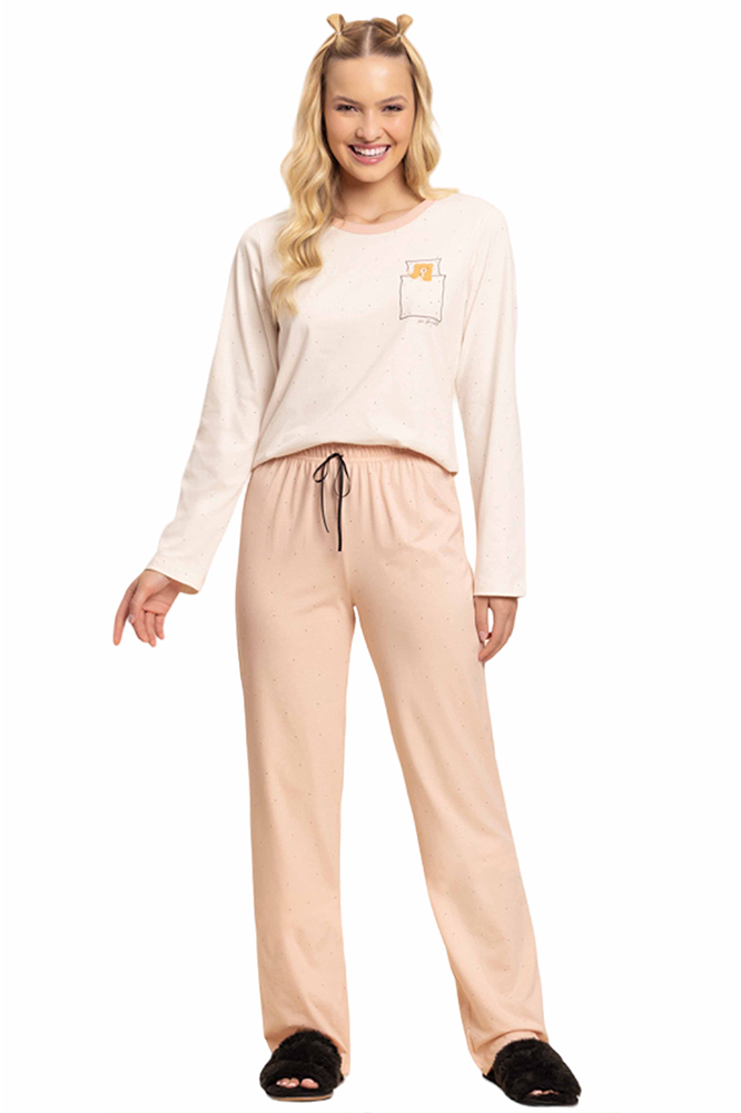 pijama feminino inverno algodão Hering