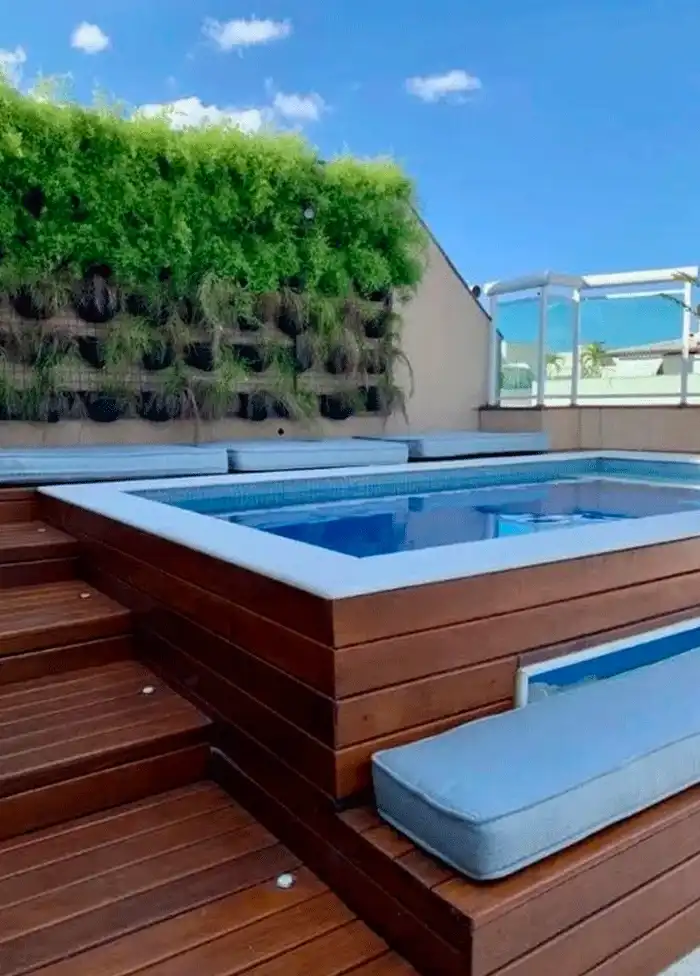 transformar quintal com piscina de fibra