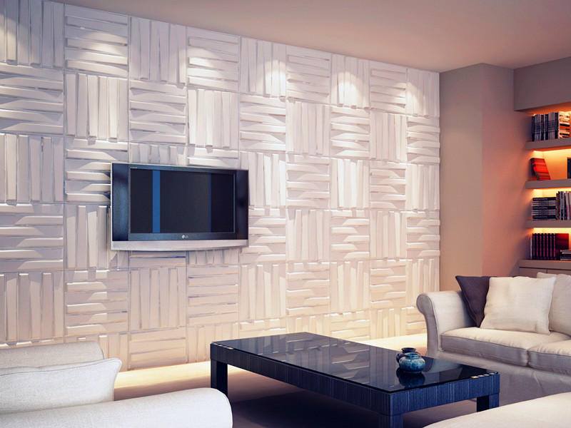 revestimento 3d parede sala