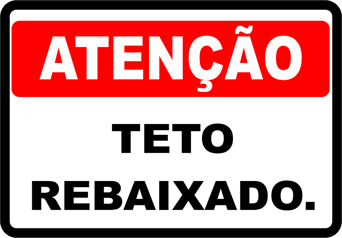 placa de advertência