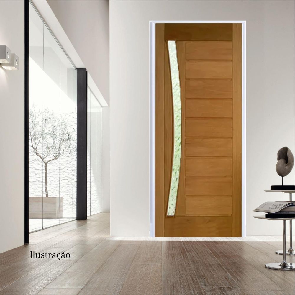 tipos de portas de entrada de madeira