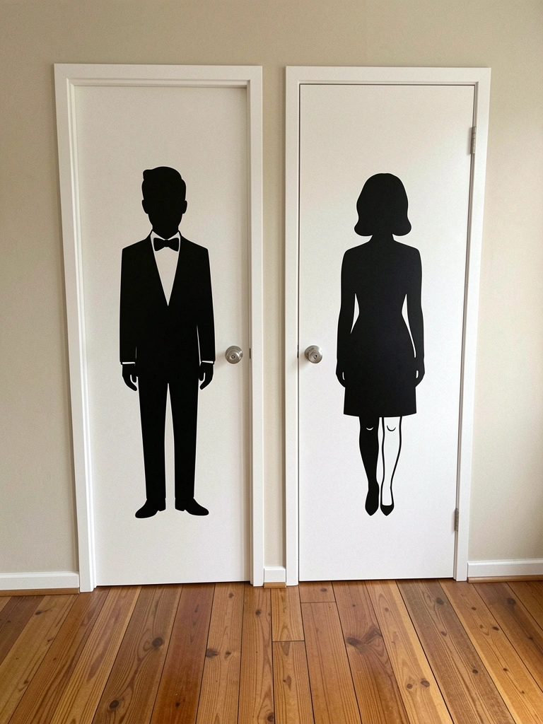 Desenho técnico de porta com medidas 60x210 cm.