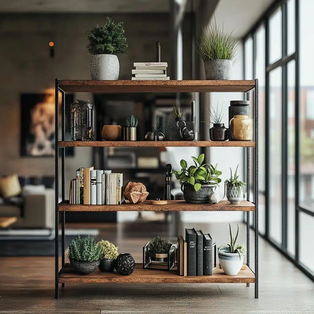 decoração quarto feminino industrial