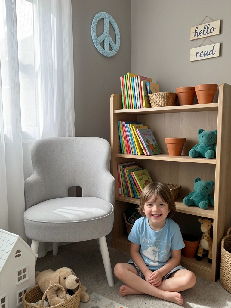 Prateleira estreita com livros alinhados, profundidade de 25 cm.