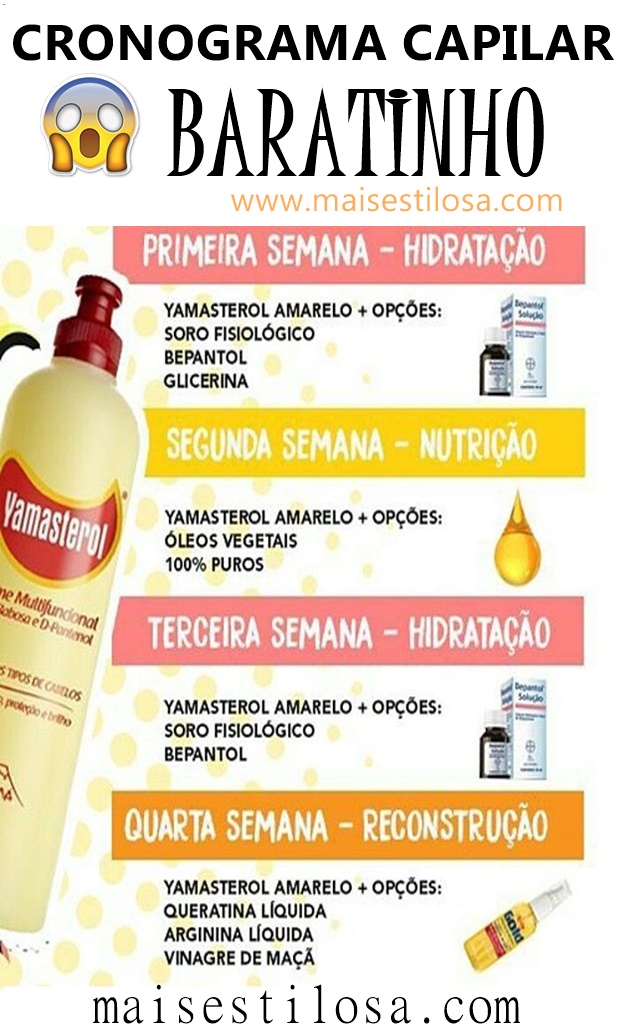 produtos para cronograma capilar acessíveis