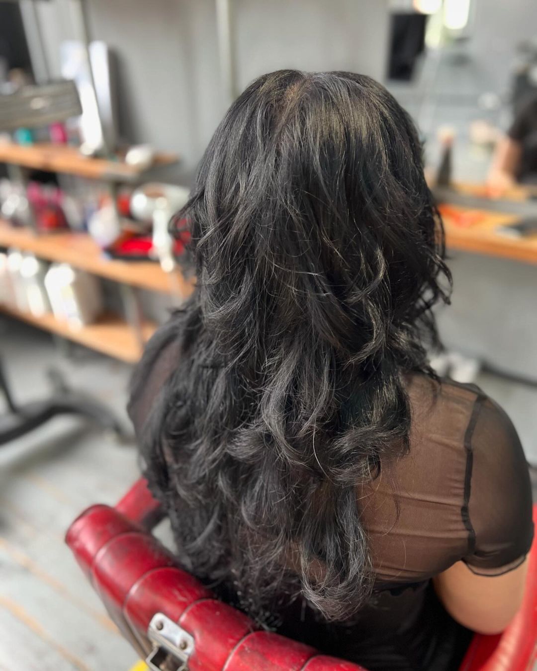 wolf cut cabelo liso pomada